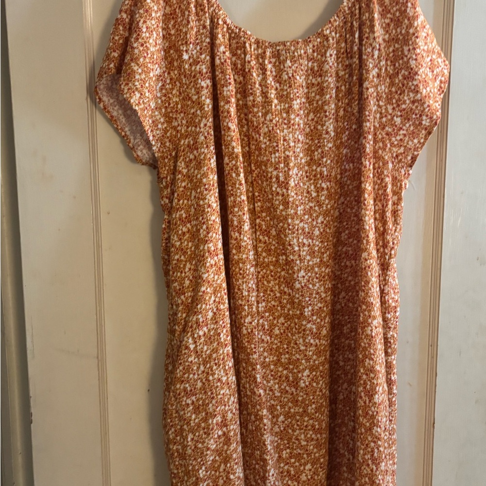 Wonderly Orange Floral Midi Dress